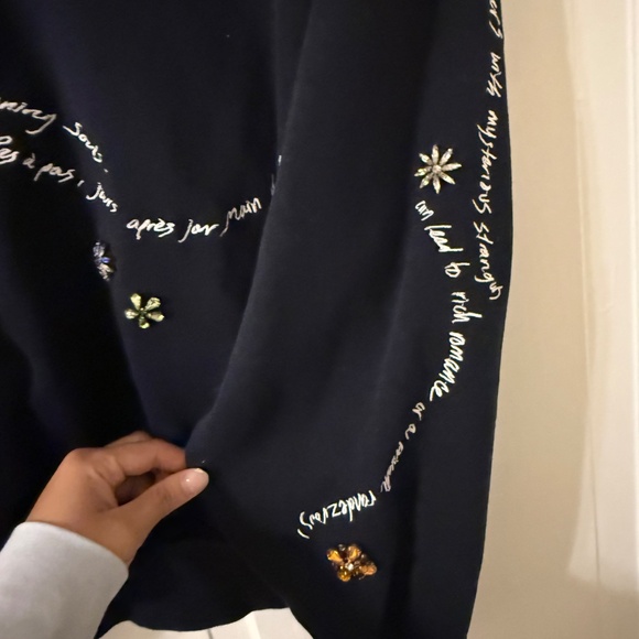 Bejeweled Navy Cinq A Sept Sweatshirt - Picture 2 of 3